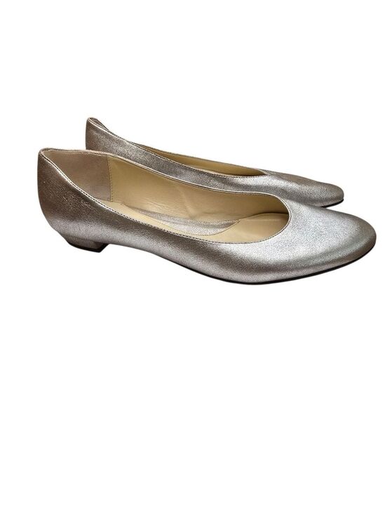 Faconnable Shoes - Faconnable Silver Almond Toe Flats 7.5